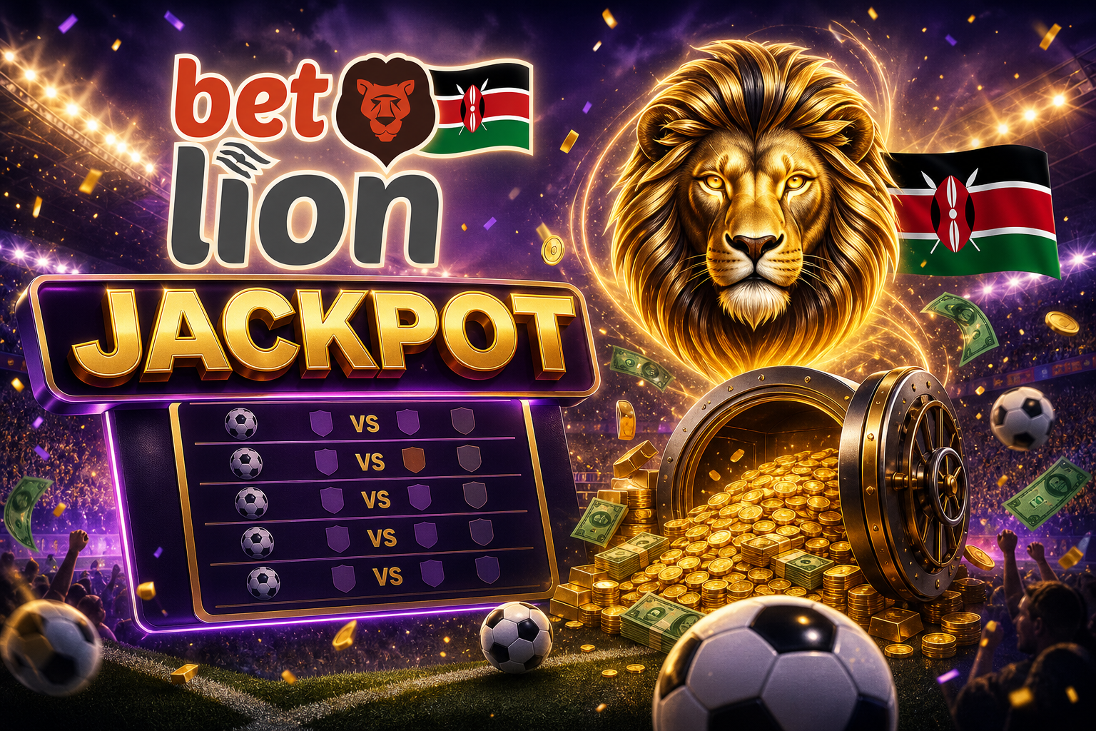 BetLion Kenya football jackpot ticket and prize pool