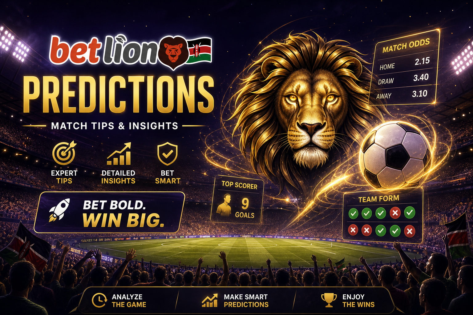 Football analysis and match predictions on BetLion Kenya